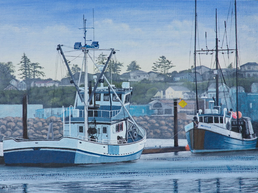 Yaquinta Bay Tuna Boats by Mountain Sage Gallery